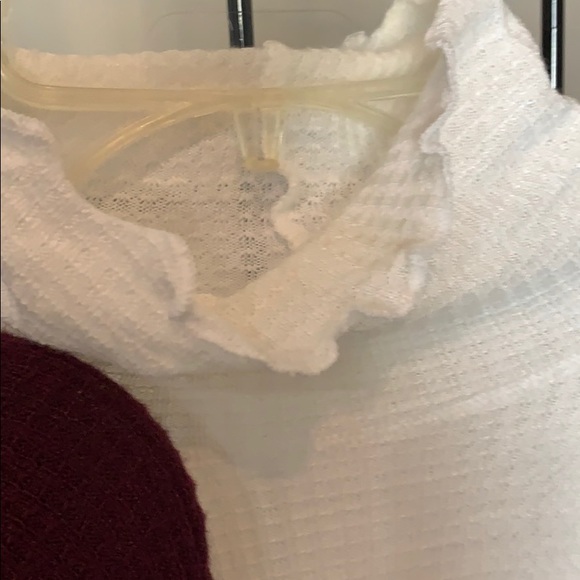 FREE PEOPLE Skyline Thermal Top, Wine or White XS - New w/Tags - Picture 5 of 7